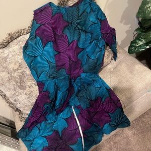 African one sleeve flare shirt